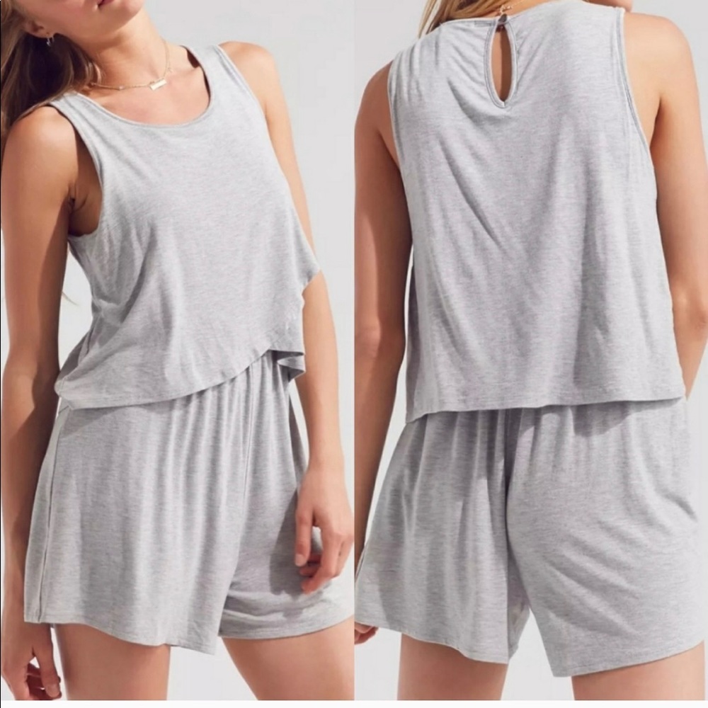 Silence + noise grey romper